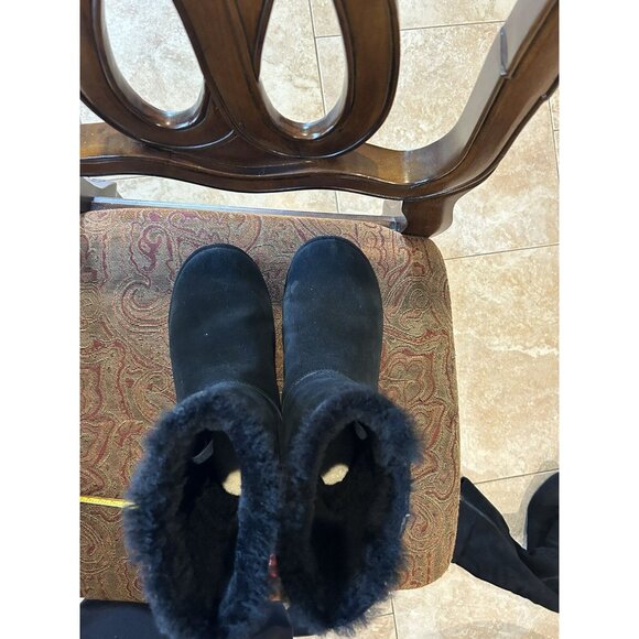 UGG BLACK SPARKLE Women's Black Boots W/ Fake Zipper- Size 9 AUTHENTIC - Picture 8 of 12